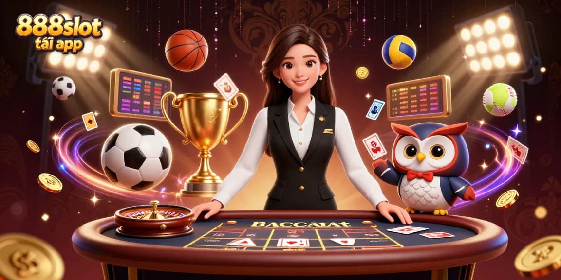 Engage with thrilling games at 888slot tải app with professional dealers, vibrant sports elements, and dynamic action.
