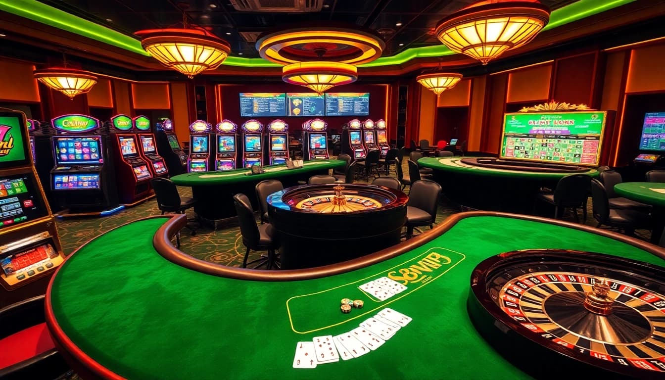 Experience online gambling excitement at https://68vip.bio/ with luxurious casino tables and vibrant slot machines.
