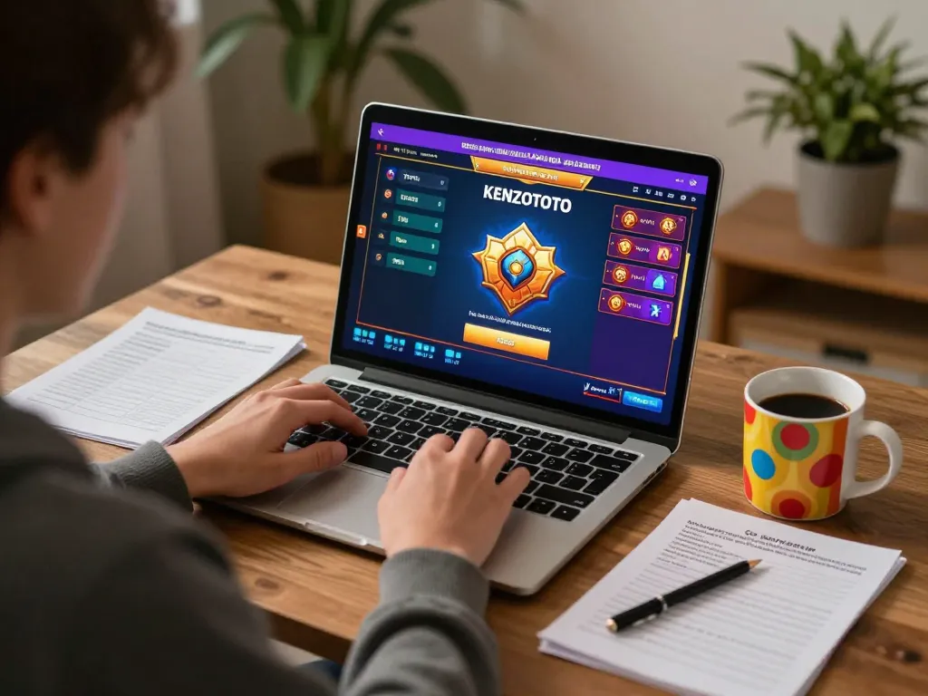 Terlibat dalam perjudian online KENZOTOTO sambil menikmati suasana rumah yang nyaman, menampilkan antarmuka permainan yang dinamis