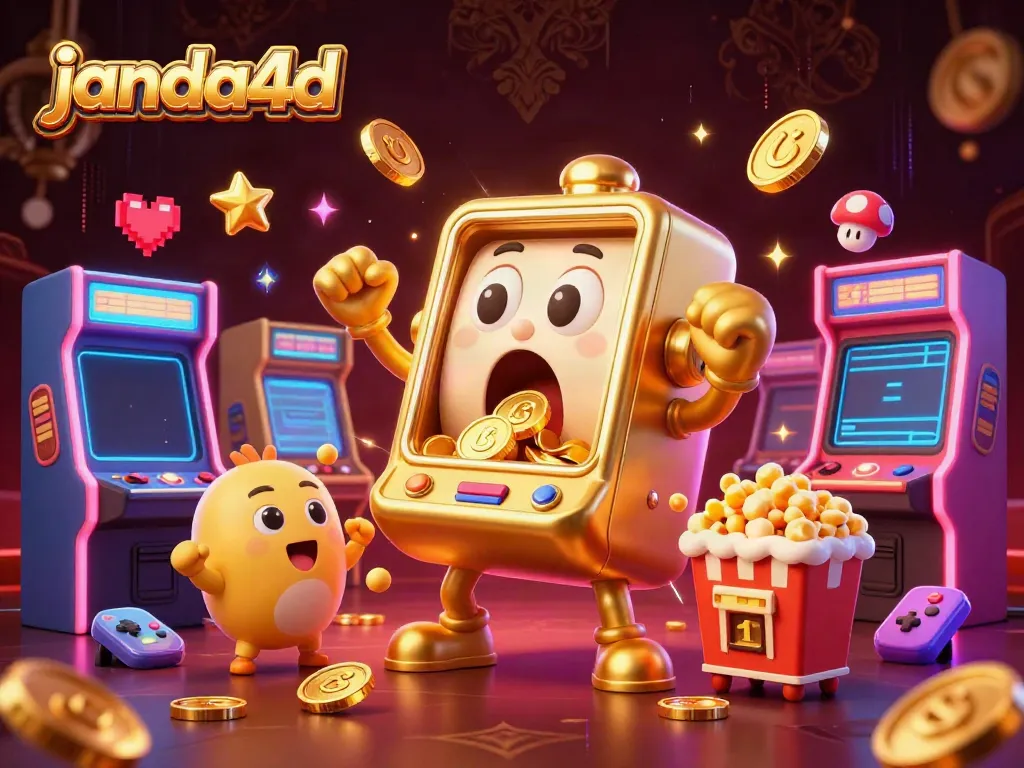 JANDA4D menghadirkan kegembiraan dengan mesin slot emas yang baru menang jackpot dan mengeluarkan koin.