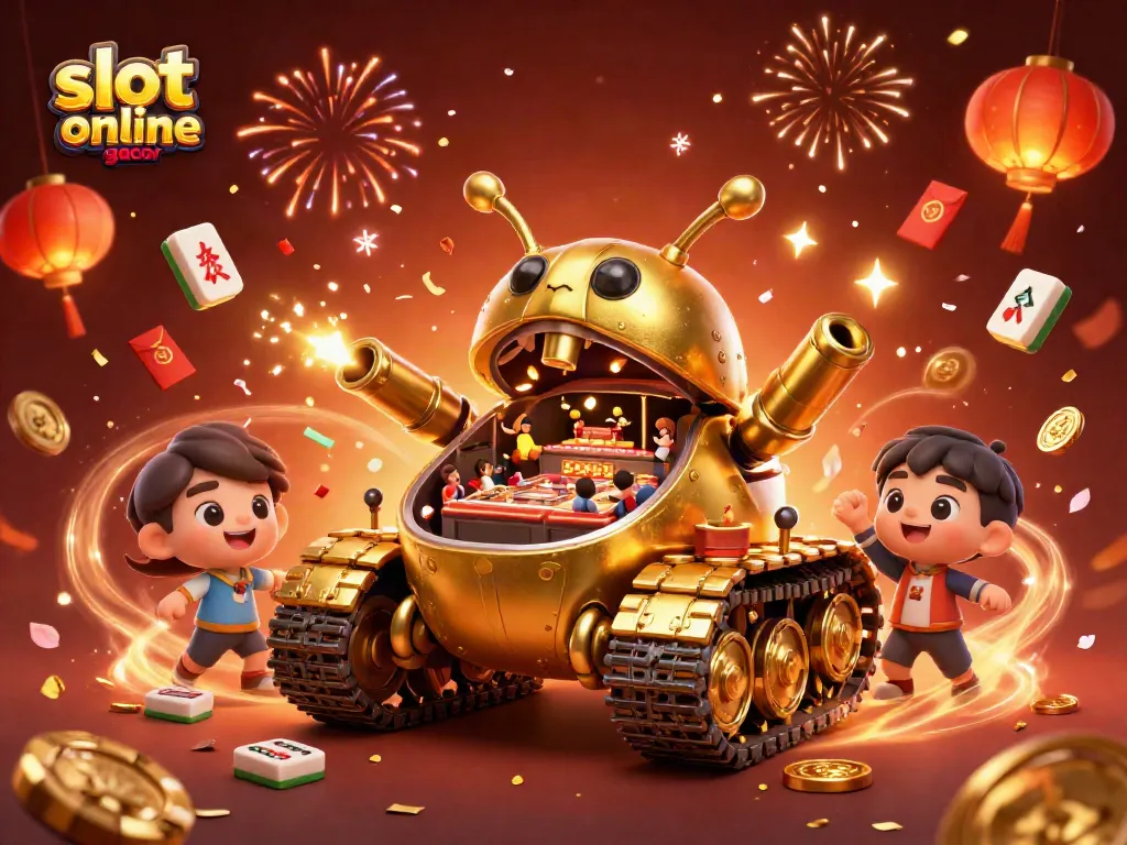 Spin the reels with slot online gacor in a vibrant, celebratory casino scene bursting with energy.