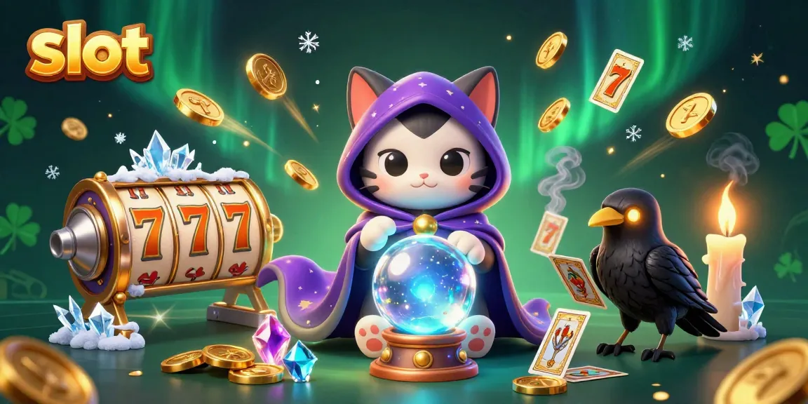 Engage with thrilling slot reels, gold coins, and mystical characters in this dynamic casino scene.