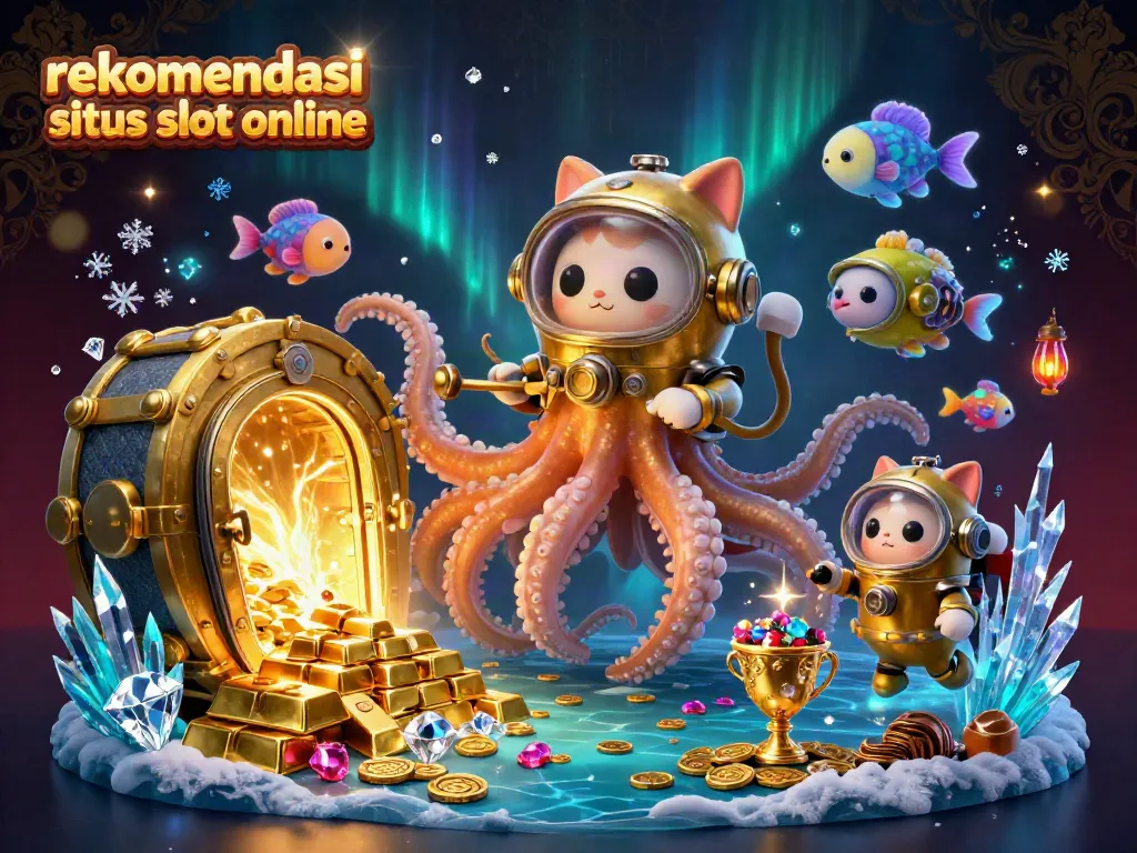 Rekomendasi situs slot online menunjukkan kraken legendaris dan kucing penyelam di lautan harta karun.