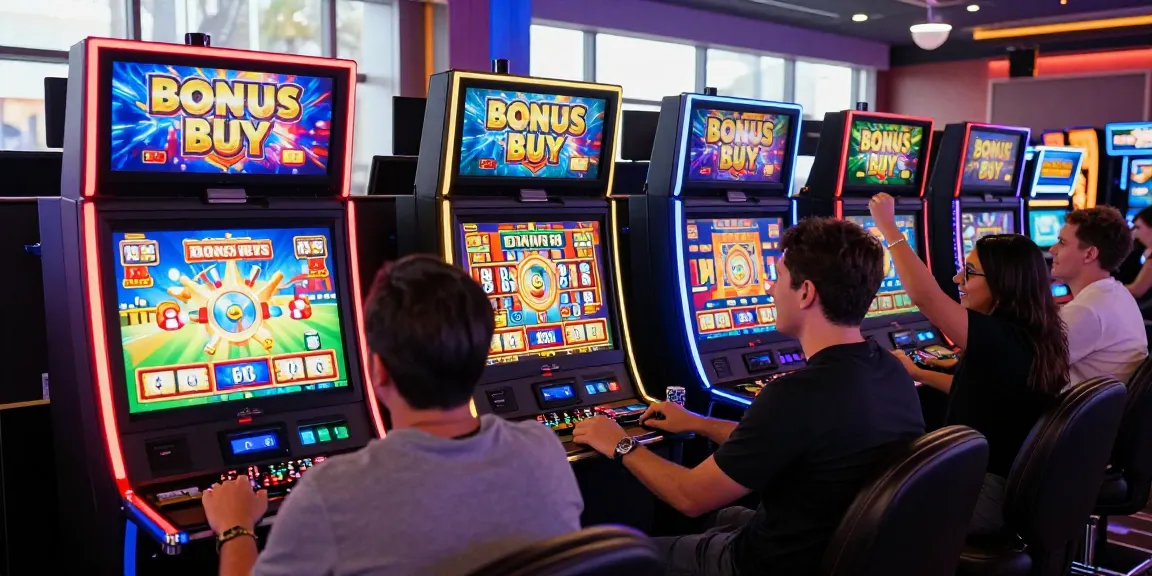 Players enjoying Bonus Buy slots at chagency.co.uk casino with exciting visuals and vibrant atmosphere.