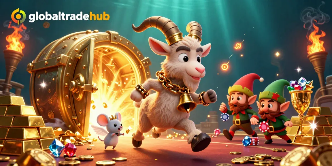 Engage with globaltradehub's lively casino scene featuring Krampus, a tiny angel mouse, and mischievous elf gremlins.