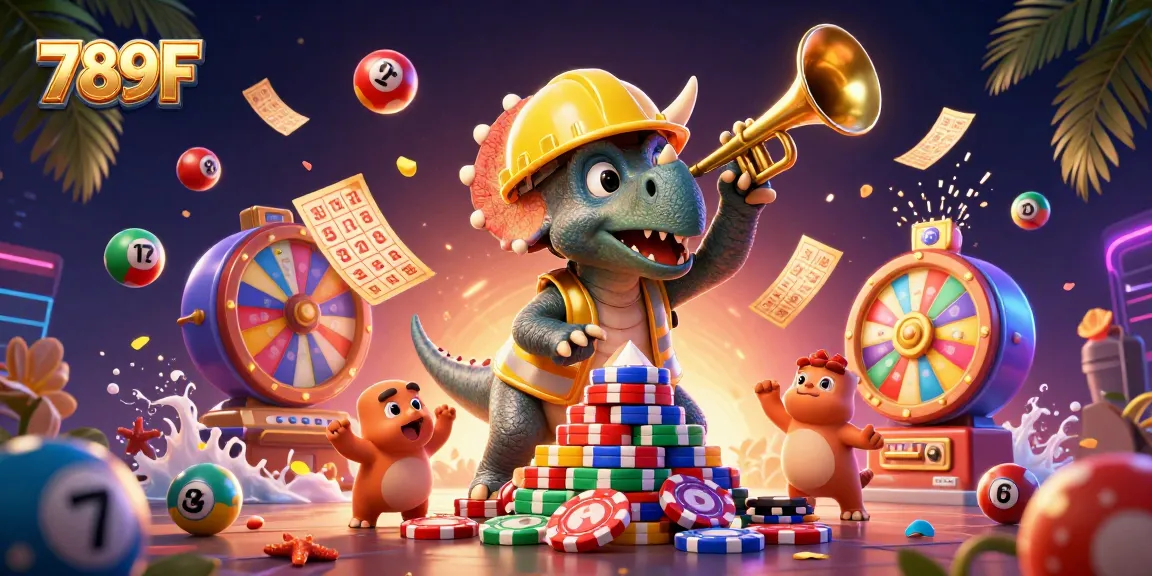 Experience exciting gameplay at 789F while cheering for wins in a vibrant casino scene.