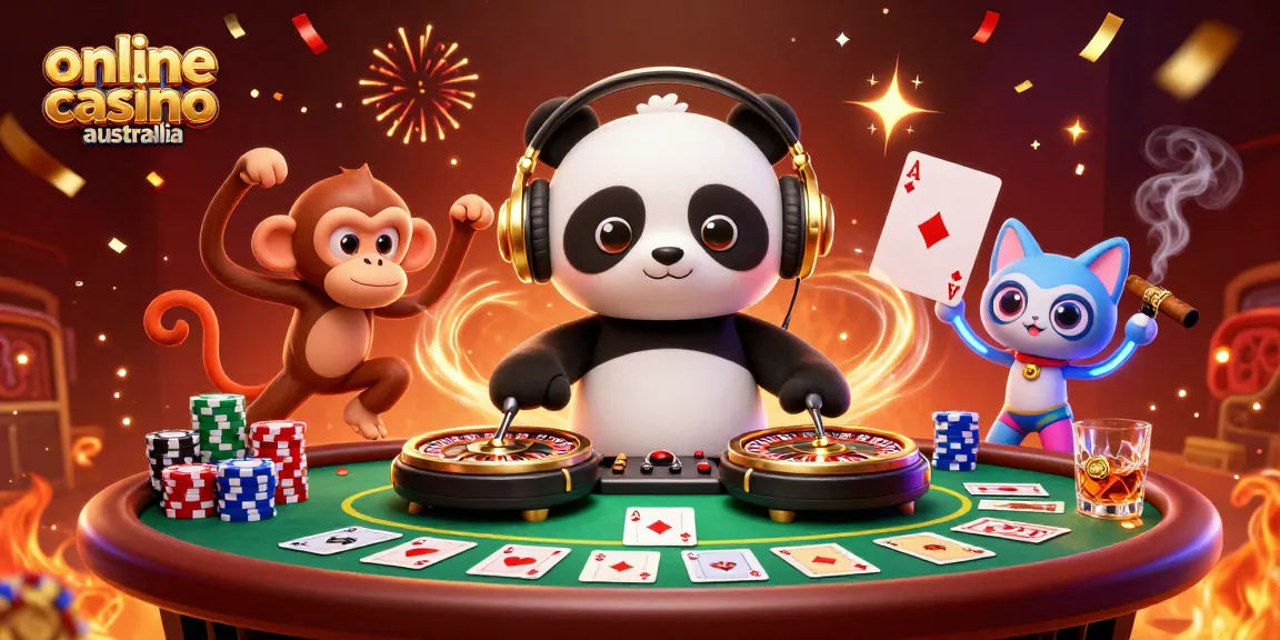 Experience the excitement of online casino Australia with vibrant 3D characters and dynamic game elements.